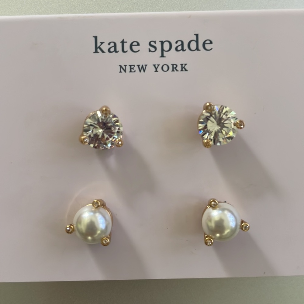 Kate Spade Earrings 2 Pairs Studs NWT